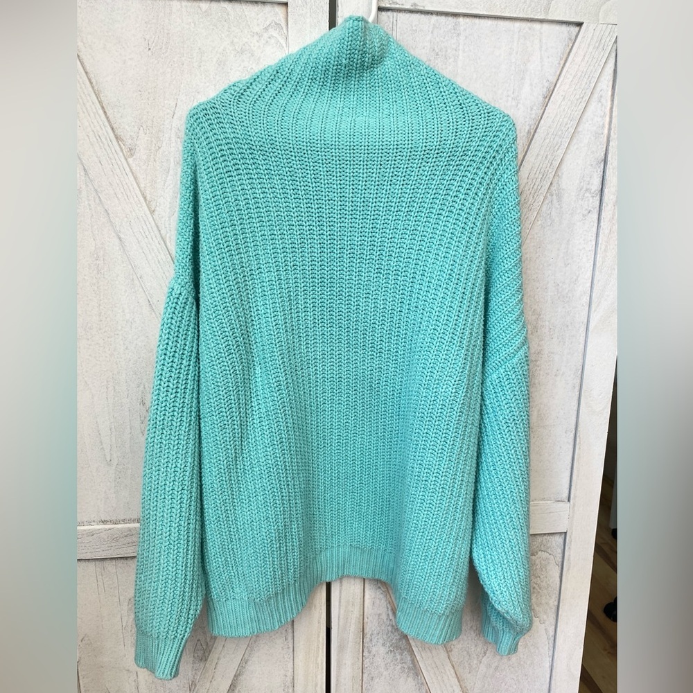 Free People Slouchy Sweater Women’s Small Mint Green Oversized - Picture 7 of 8